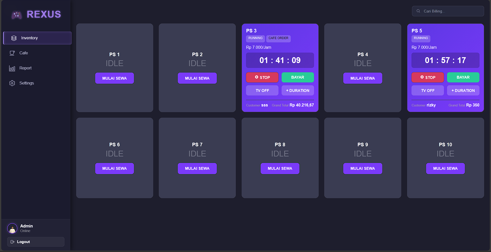 Billing System Dashboard